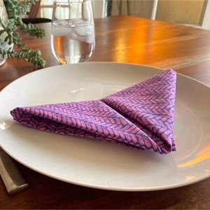 13"x13" Cloth Dinner Napkin - Pink Chevron